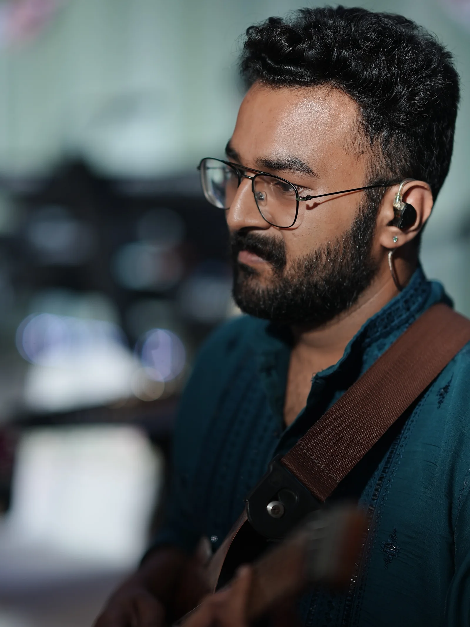 Guitarist performing with the RSJ ensemble